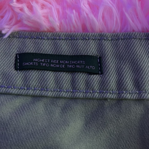 Green checkered denim shorts - Picture 4 of 6